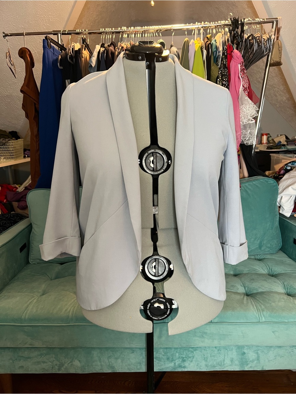Banana Republic Light Blue Open-Front Blazer